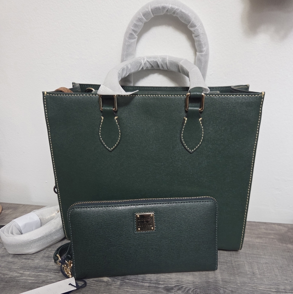 NWT Dooney & Bourke Satchel with Matching Wallet